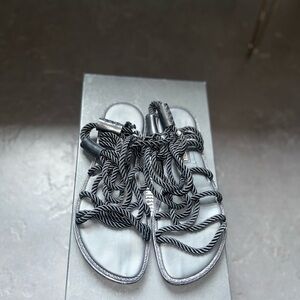 DEMEULEMEESTER Rope Lace-Up Flat Sandals - Women